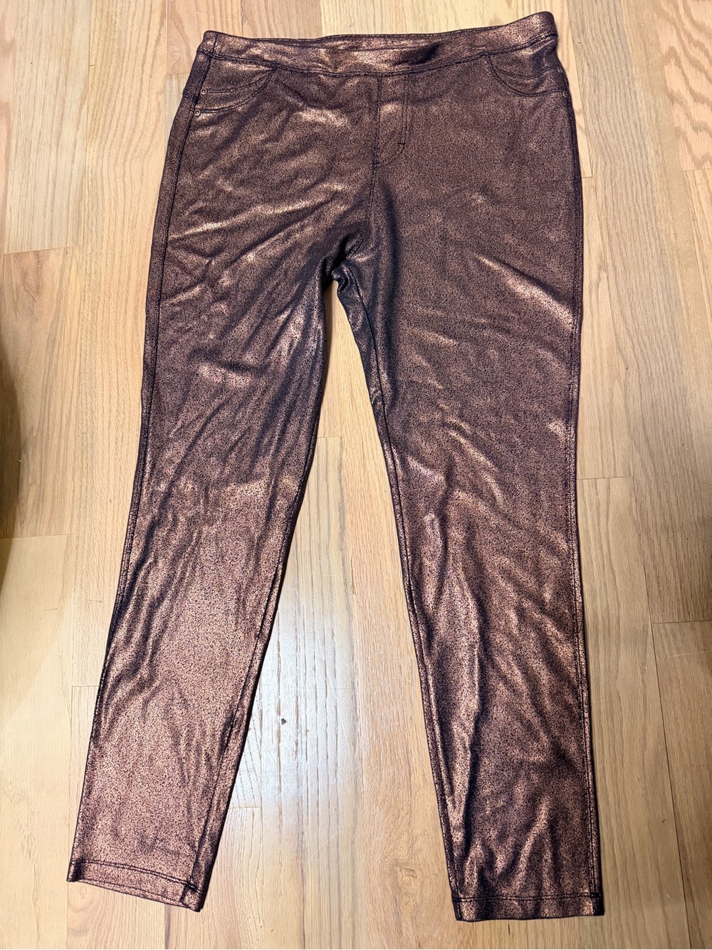Soft Surroundings Women’s Metallic Copper Leggings - Stylish Shimmer